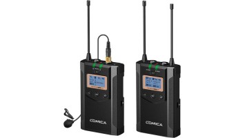Comica Audio CVM-WM100 PLUS Camera-Mount Wireless Omni Lavalier Microphone System (568 to 591 MHz) Comica Audio CVM-WM100 PLUS Camera-Mount Wireless Omni Lavalier Microphone System (568 to 591 MHz)